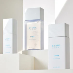 Homme Skincare Set ATOMY - Set de 3 Soins Pour Homme d' ATOMY Pour Apaiser & Calmer l'Irritation Cutanée Après Le Rasage,